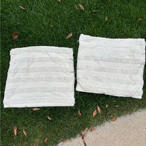 Pottery Barn Cream Accent Pillows